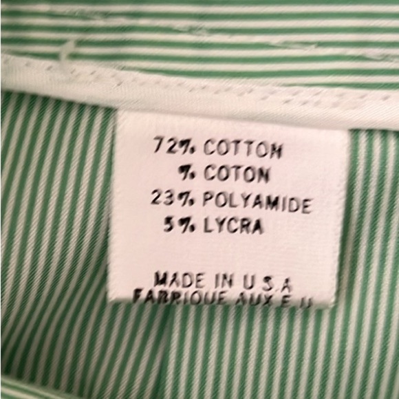 Women’s Theory Green pin striped side zip pleated skirt size 4 old money classic - Picture 6 of 6